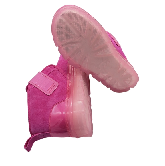 UGG Fuscia Pink Suede Round Toe Booties Slippers Size 9 - Picture 12 of 16